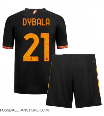 AS Roma Paulo Dybala #21 Replik 3rd trikot Kinder 2023-24 Kurzarm (+ Kurze Hosen)